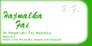 hajnalka fai business card